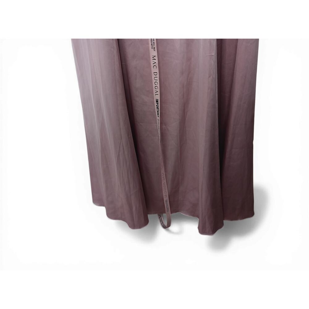 New with Tags IEENA Mac Duggal Dress 12 Blush Satin V Neck Formal Gown - Picture 7 of 16